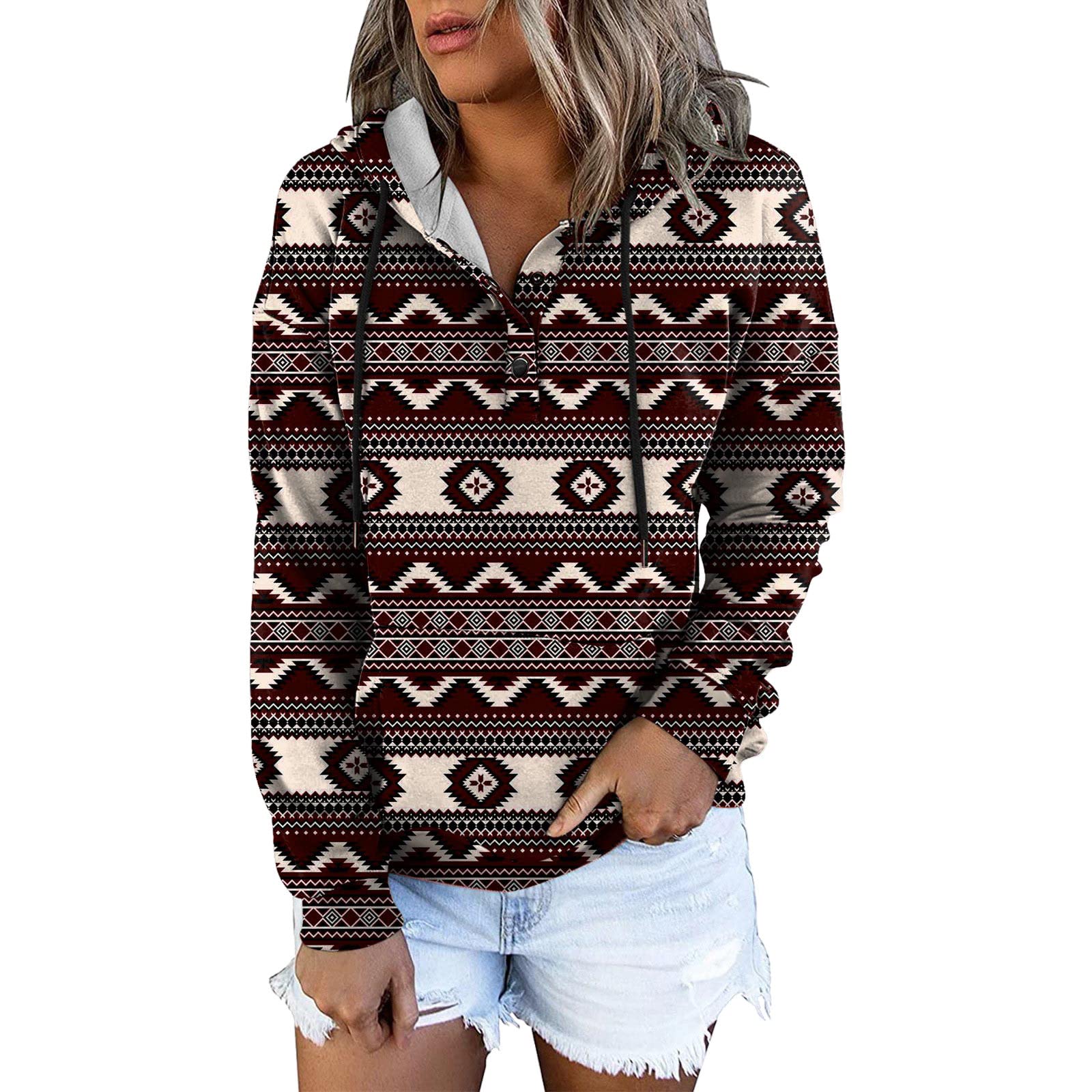 Yowablo Women's Hoodies Long Sleeve Sweatshirt Pink