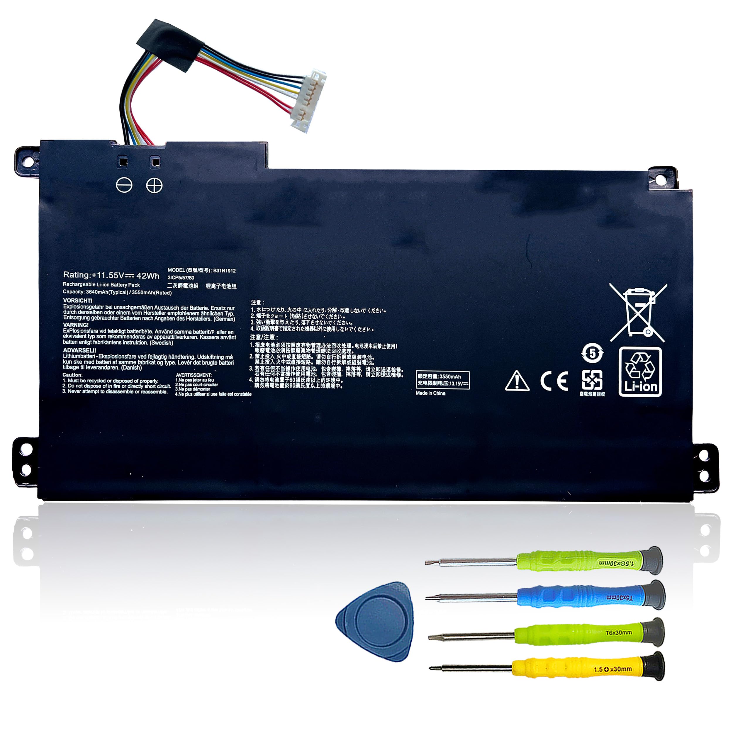 BOWEIRUI B31N1912 C31N1912 Laptop Battery Compatible with Asus VivoBook 14 e510 l510m l510 e410m e410ma Series Notebook L410M E510KA F414MA L510MA R522MA for asus l510m Battery