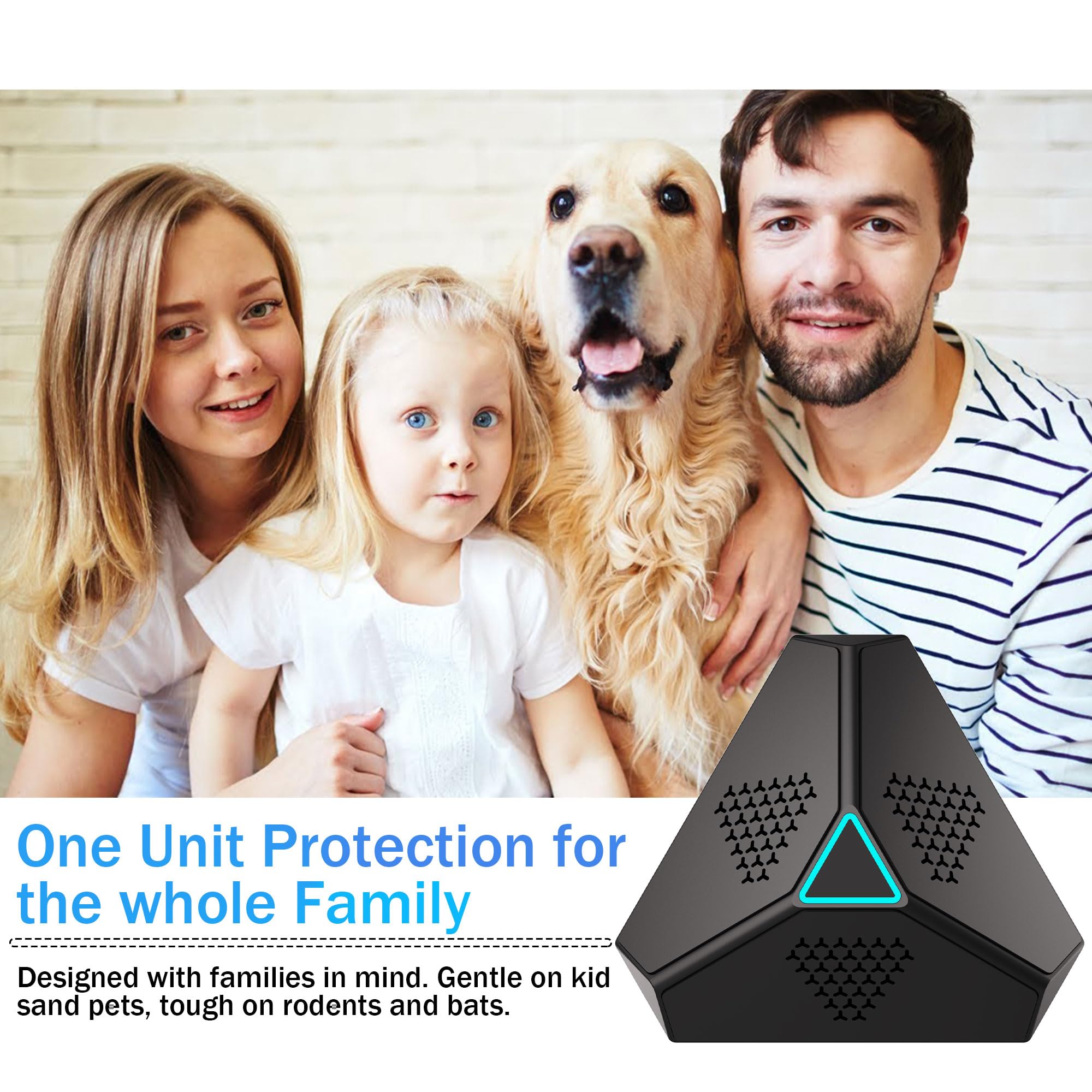 Répulsif à ultrasons pour Souris, Ultrasons pour Rats, Souris et Rats à ultrasons 360 ° avec lumière LED répulsif à ultrasons pour Souris rongeurs parasit Rats araignées