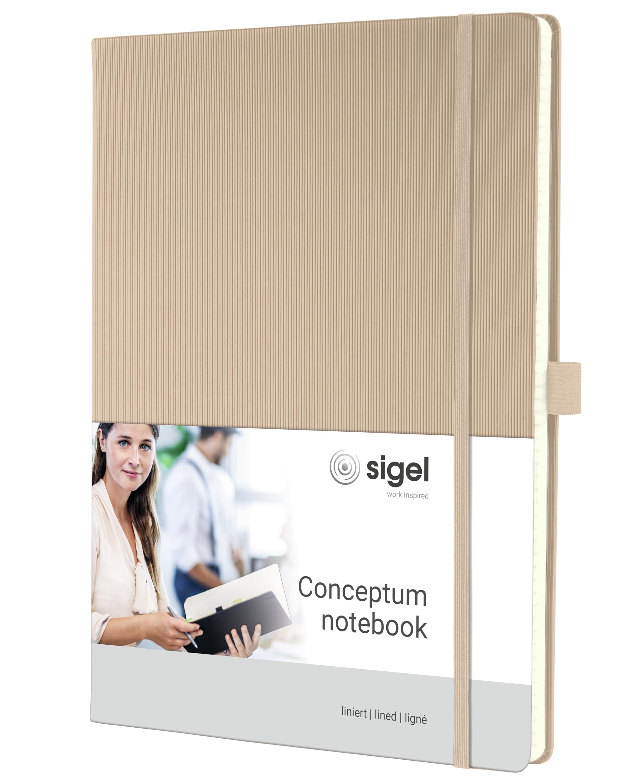 SIGEL Notebook Conceptum - lined - approx. A4 - beige - hardcover -