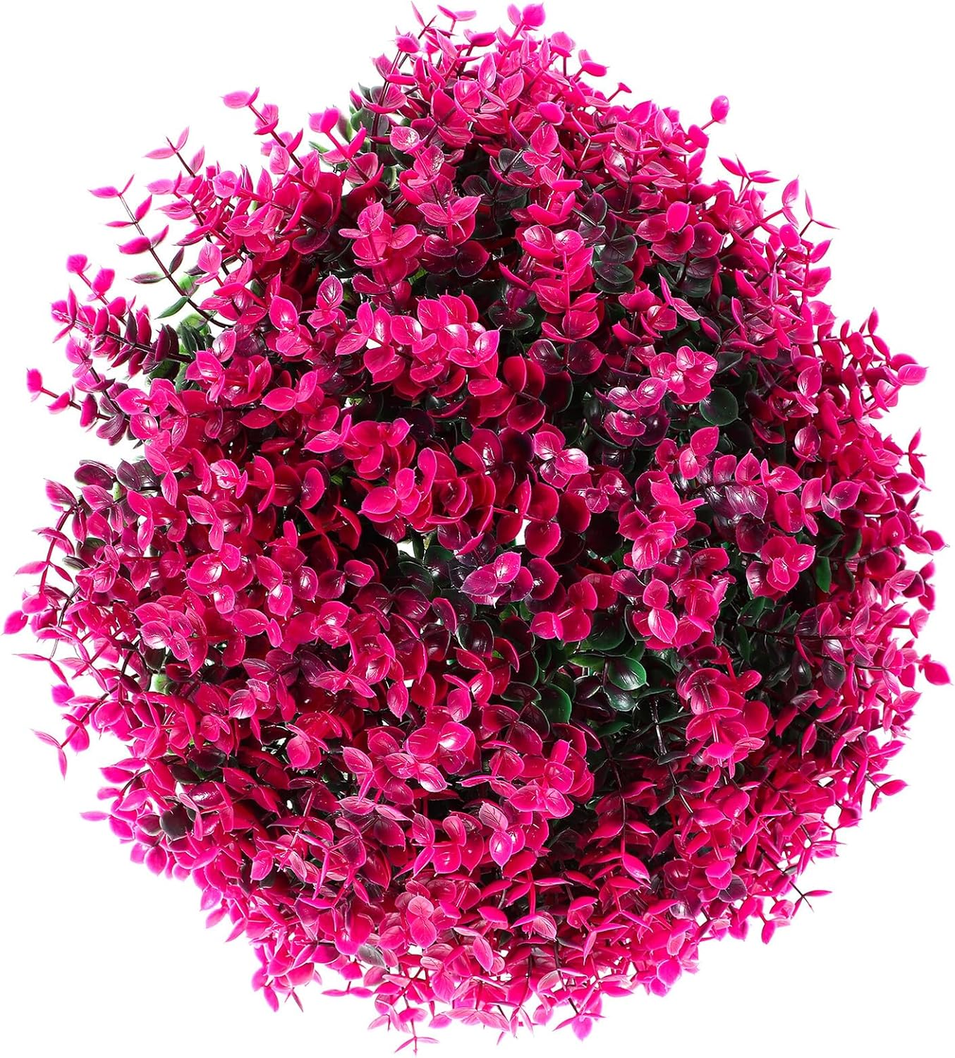 Artificial Eucalyptus Leaf Topiary Ball Lightweight Hanging Grass Sphere for Indoor Outdoor Home Wedding Party Restaurant Decoration No Maintenance Faux Plant Ornament