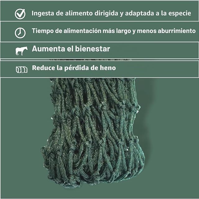 Foto 4 de 7 de Red extra grande para caballos de 5 x 5 cm. Malla de alimentación adaptada a la especie