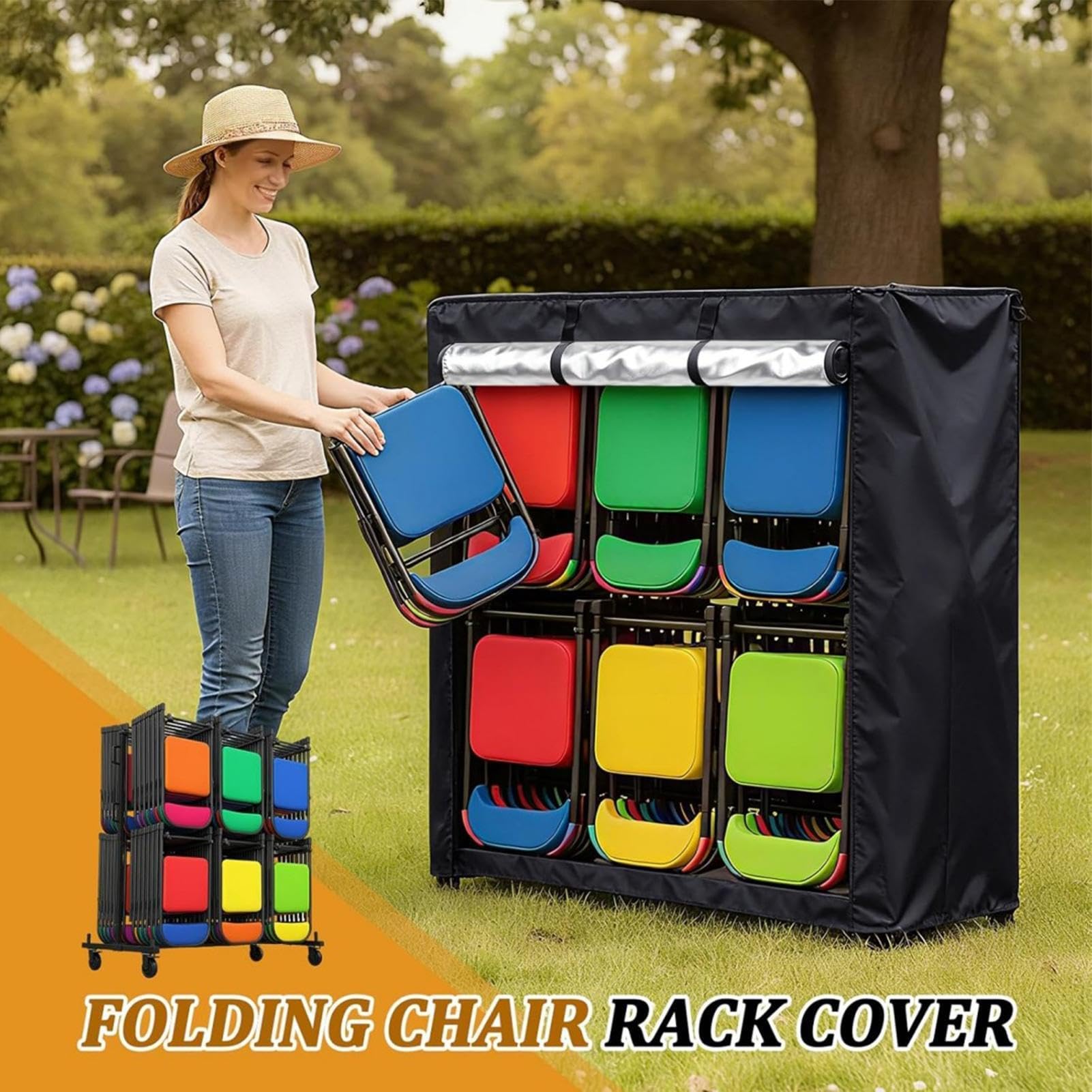protectora para silla resistente a los rayos UV, impermeable y