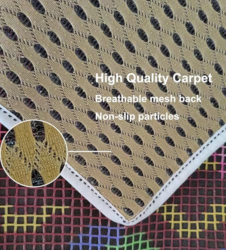 Miniatura 4 de YOOTOM Kit de alfombra con gancho de flor sonriente para niños, juego de alfombras con gancho de pestillo, tapete de ganchillo hecho a mano con hilo