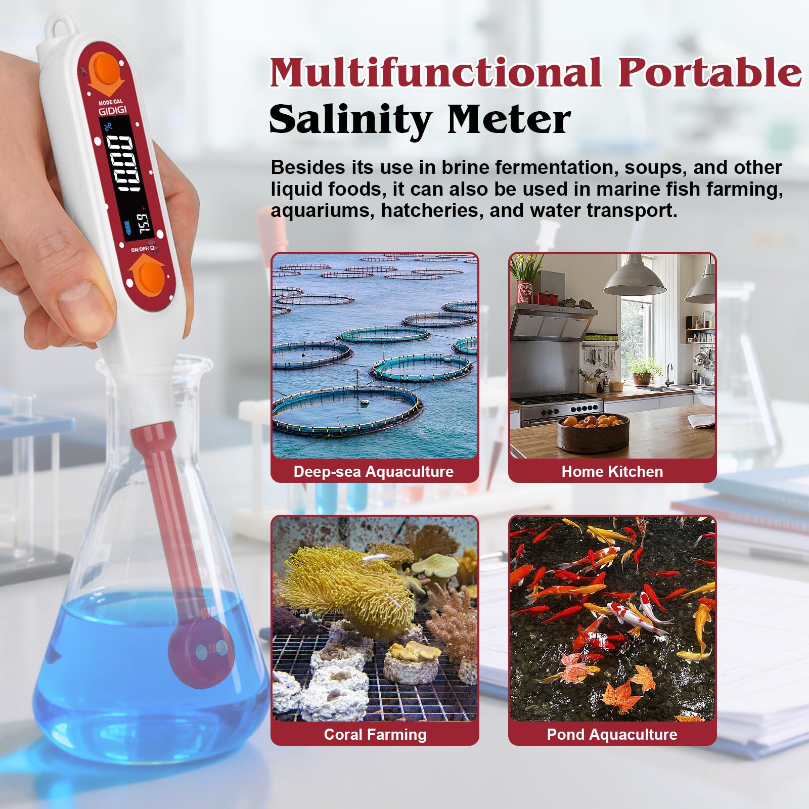 Digital Salinity Meter - Food & Water Testing -6
