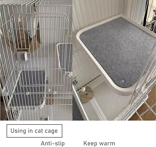 Miniatura 5 de Treasborn Tapete de fieltro autoadhesivo para gatos, estantes antideslizantes, piezas de repuesto para árbol de gato, 40 x 15.8 pulgadas, accesorios