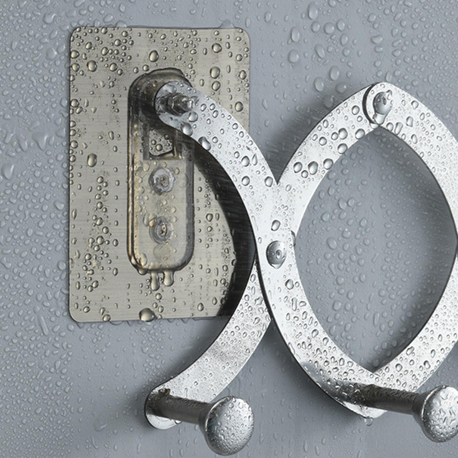 Sunicon Over The Door Hooks, Stainless Steel Heavy Duty Over Door Hanger Holder Easy Install Space Saving Bathroom Organizer Towel Rack 6 Hooks, for Coat Robe Hat Clothe Towels