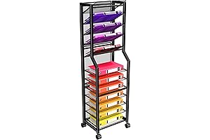 Simple Trending 12-Tier Rolling File Cart: Ultimate Book Storage Solution for Classrooms