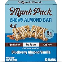Vista 11 de Munk Pack - Barra de granola Keto, 1g de azúcar, 2g de carbohidratos netos, Keto Snacks, masticables y sin granos, a base de plantas