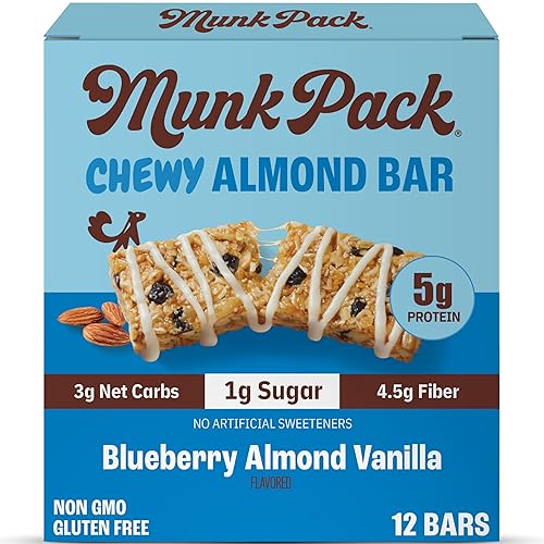 Vista 23 de Munk Pack: Keto Granola Bar – Almond Butter Cocoa Chip – 0.04 oz de azúcar, 0.07 oz de carbohidratos netos – Paquete de 12 – Snacks Keto sin gluten