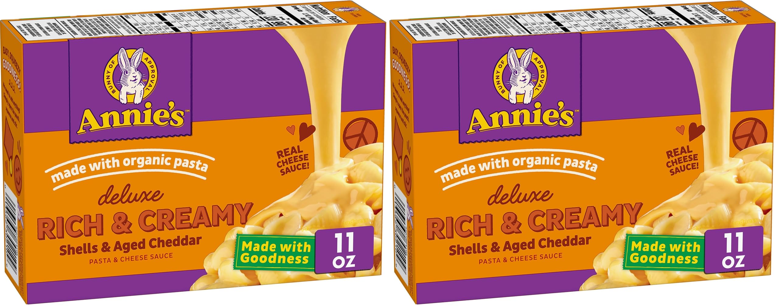 Annie's Homegrown Shells & Aged Cheddar / 11 Ounce (Pack of 2) / 1 Macaroni & Cheese