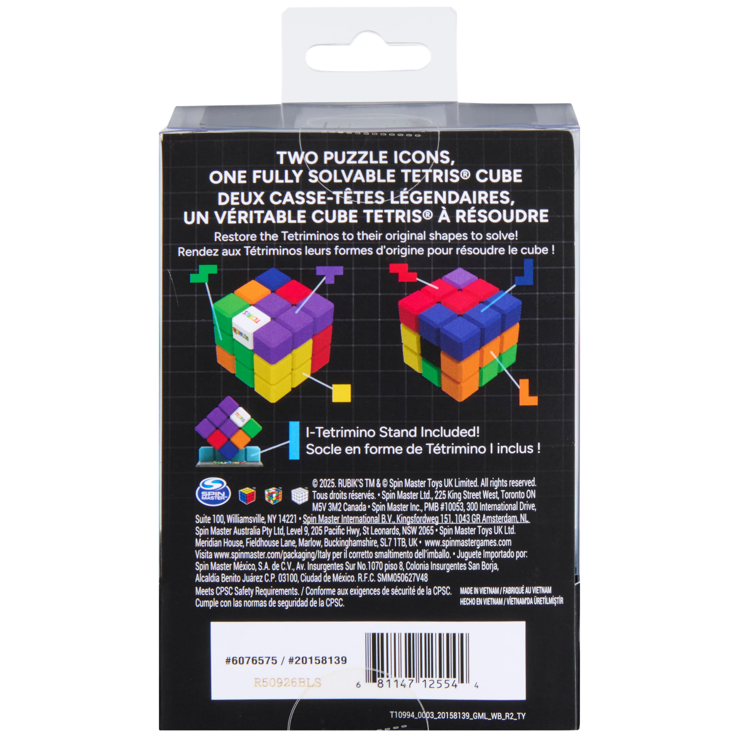 Rubik's Cube, Tetris Cube, résolvez pour Tetris Tetriminos classiques, casse-tête pour adultes, casse-tête pour résoudre des problèmes, puzzle assorti aux couleurs, jouet Fidget Toy, pour enfants de 8