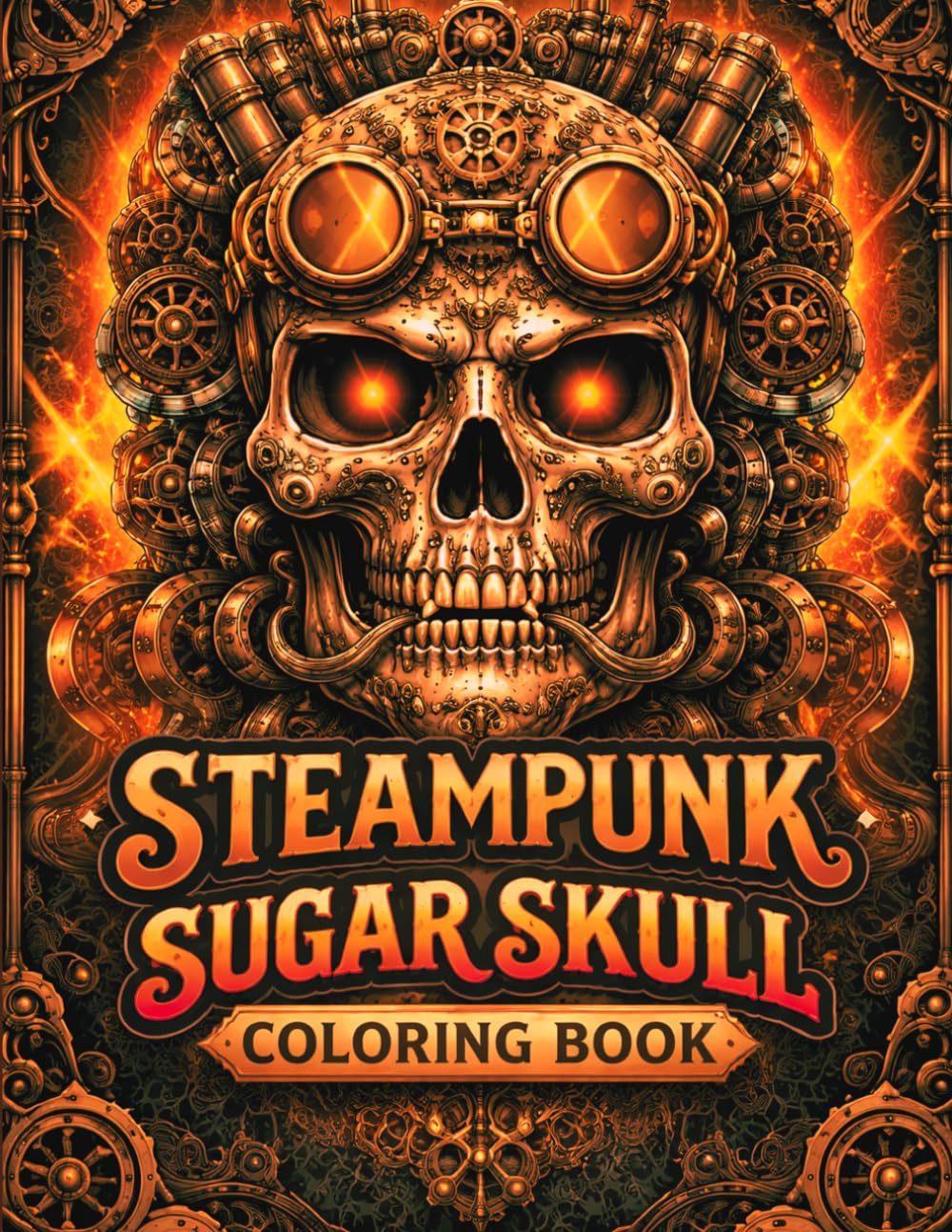 Steampunk Sugar Skull Coloring Book: Enchanting Entertainment and Creativity for Adults 80 Pages 8.5 * 11