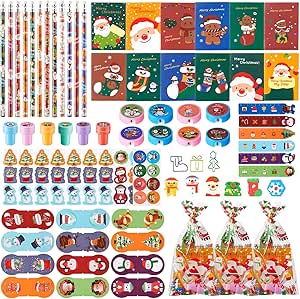 194-Piece Snowflake Winter Party Favor Set - Notepads, Pencils, Stickers, Erasers For Classroom Exchange