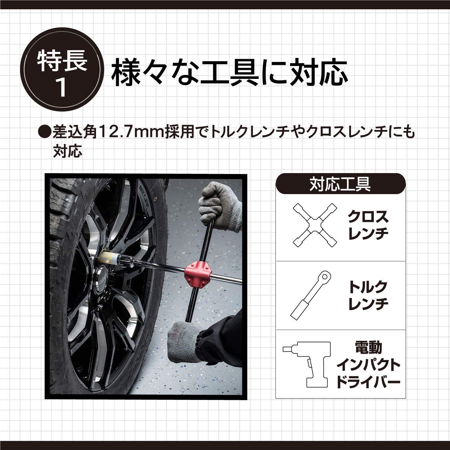Amazon | エーモン(amon) アルミホイール用薄口ソケット(キズ