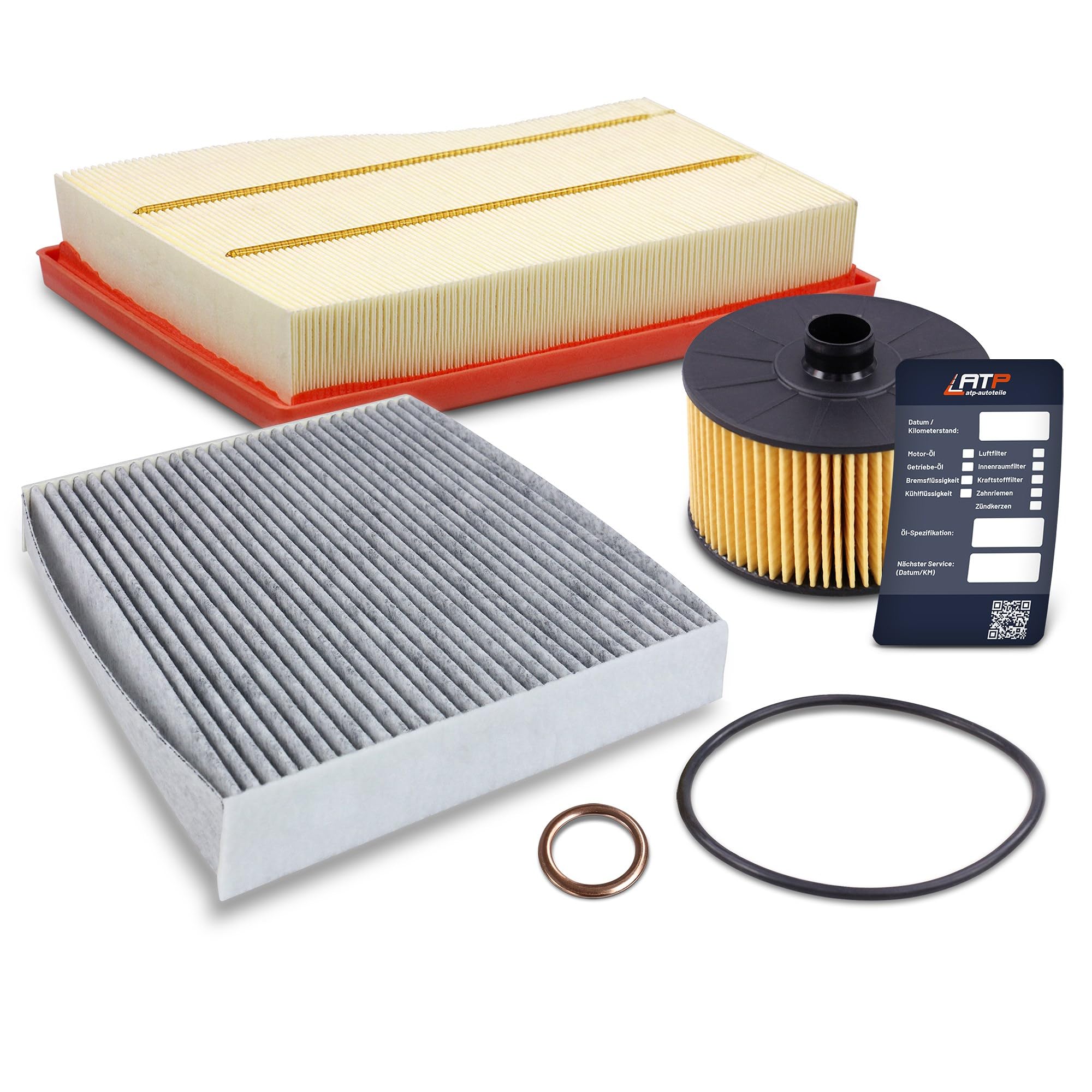ATEC Inspektionspaket Für Mercedes A-Klasse GLA - Ölfilter, Luftfilter, Innenraumfilter, Zündkerzen