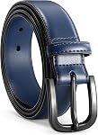 WHIPPY Men's Metal Free Leather Belt TSA Approved Non Metal Belt for Men Jeans with Hypoallergenic Buckle