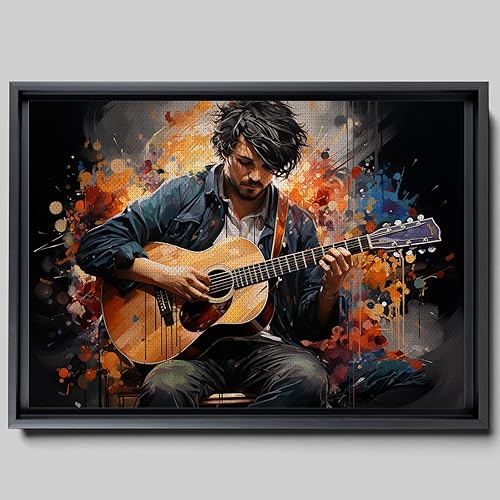 Print guitar canvas print wall decor, ready to hang wall print, design canvas print, Canvas Wall Dekor