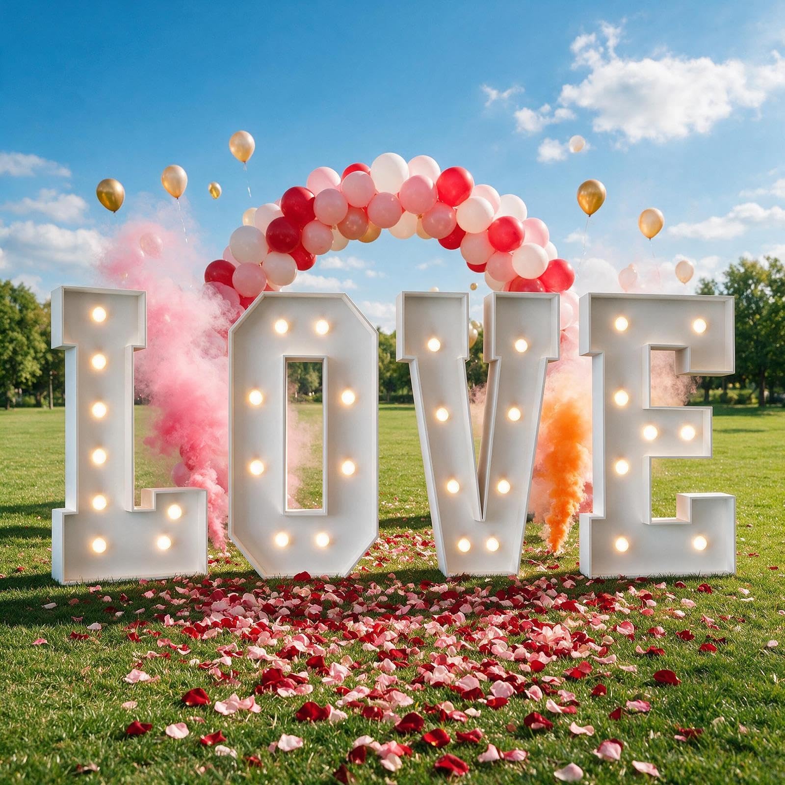 Lettres Lumineuses LOVE Marquise Déco Mariage Fiançailles Demande