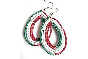 Colorful Mexican Flag Tassel Earrings