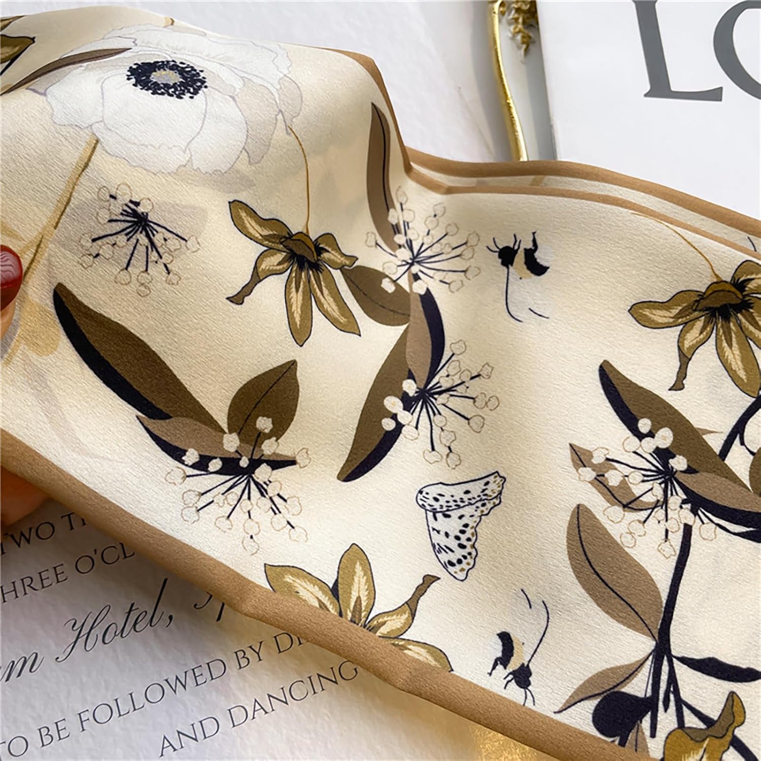 Stlvoll Silk Neck Scarf Fashion Head Scarves for Women Hair Neck Bag Scarfs for Handbags Long Satin Headscarf - Image 5