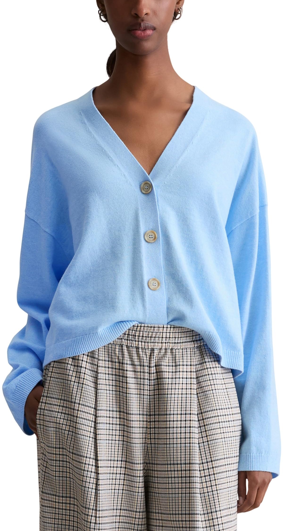 Marc O'Polo Denim V-Neck-Cardigan Relaxed aus Soft Cotton Stretch