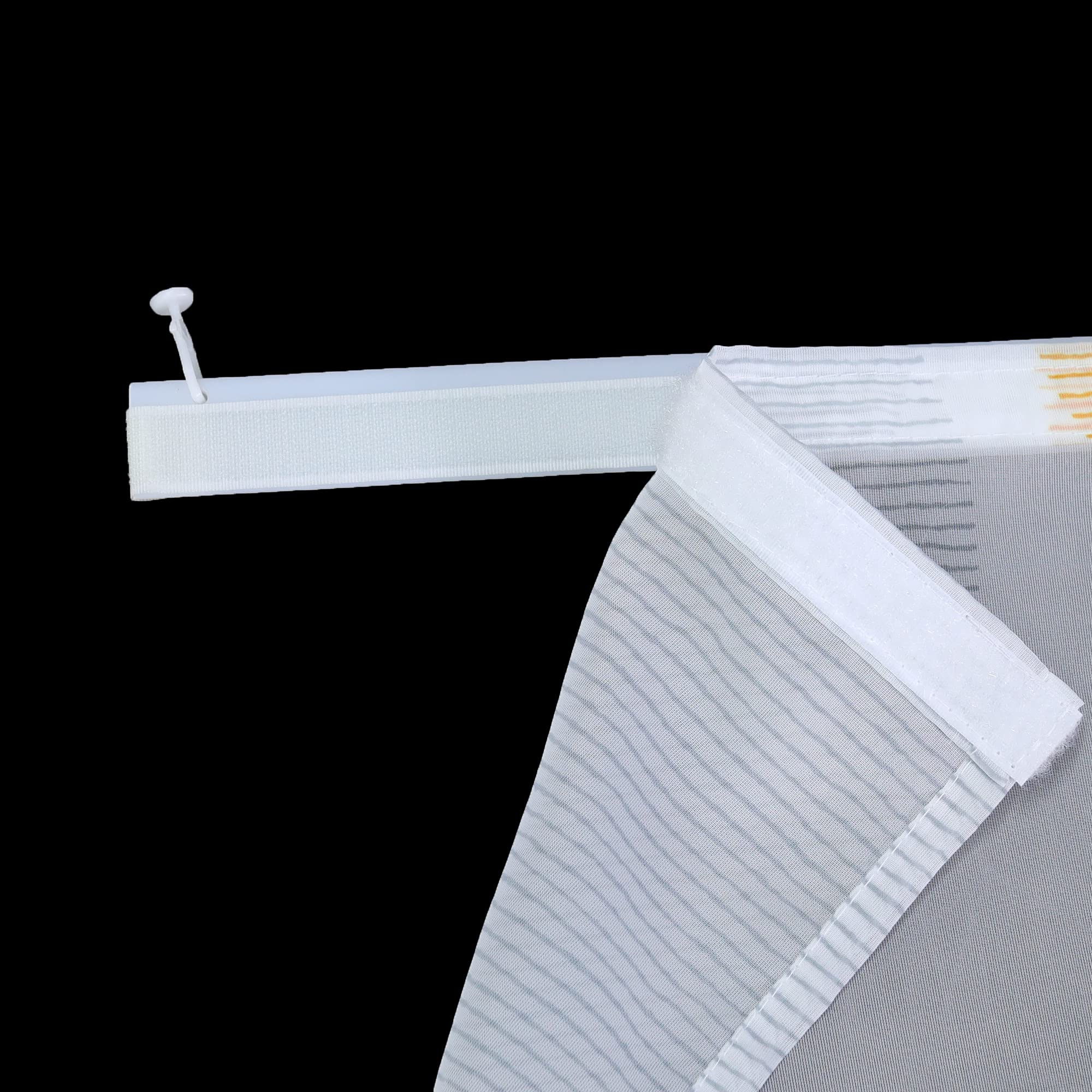 HeichkelL Voile Schiebegardinen 2er Set Flächenvorhang kurz Schiebevorhang für Schienensystem inkl. Klettband und Beschwerungszubehör Fensterstores Raumteiler 2 Stück BxH 57x225 cm Bunt