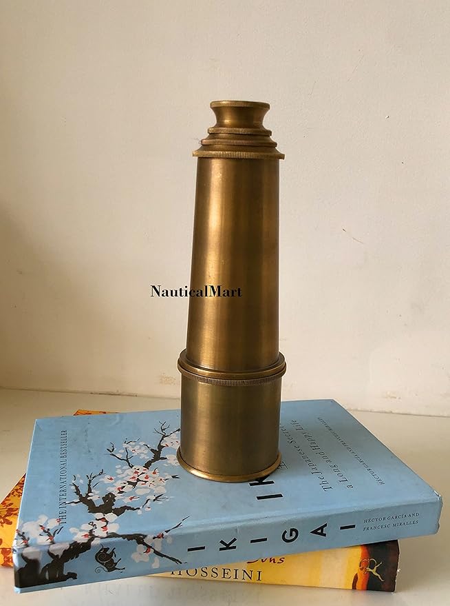 Telescopio náutico de latón de 18 pulgadas, extensible, para observación miniatura 7