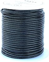 Vista 9 de Cordón de cuero para hacer joyas, cordón redondo de 2 mm, cuerda de 27 yardas utilizada para manualidades, cuerda para collar, trenzado - Negro