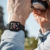 Vista 5 de GEAK - Funda protectora para Apple Watch de 1.654 pulgadas (1.654 in) Serie 3, cobertura completa parachoques iWatch Series 2 Series 1 con protector