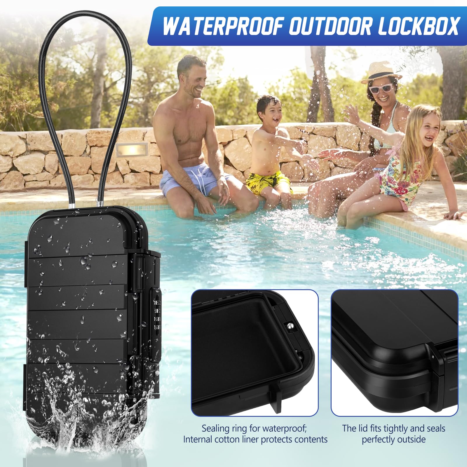 Portable Travel Safe Lock Box - Anti-Theft Security -2