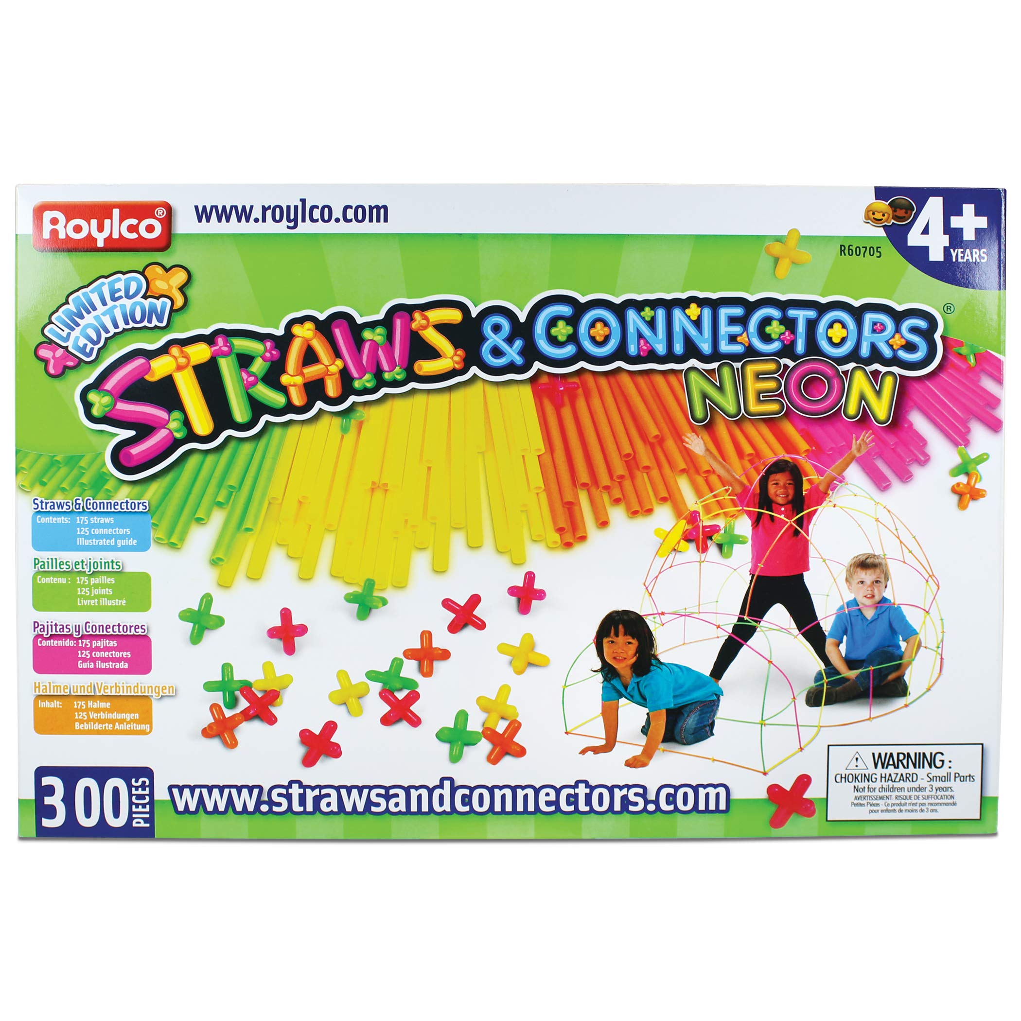 Neon Straws & Connectors Set Building Kit