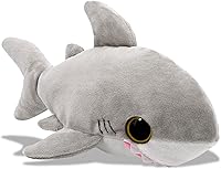 Vista 1 de Puzzled Peluche de tiburón de peluche, suave y abrazable, tiburón gris, adorable juguete de peluche de tiburón para jugar, lindos regalos de vida