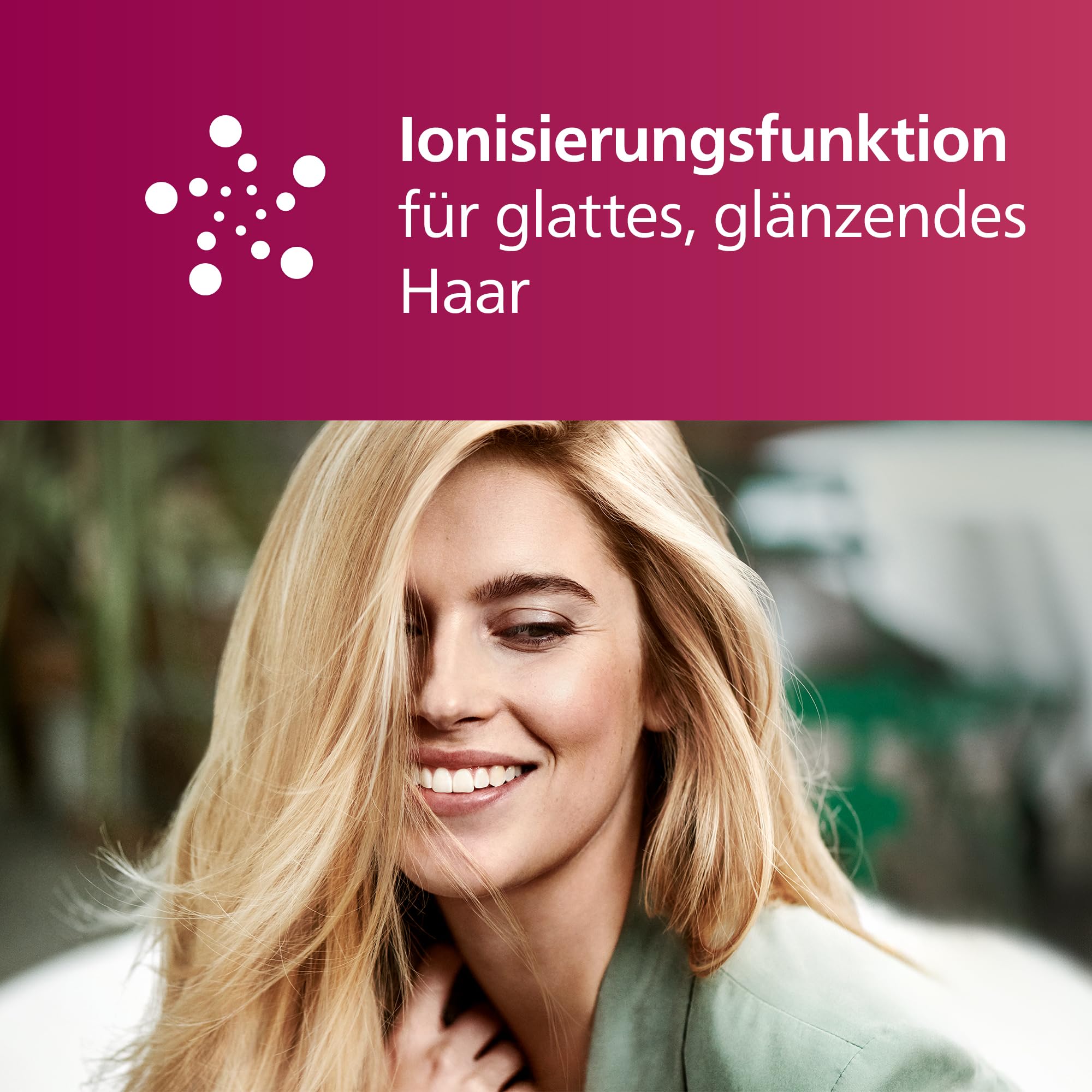 Philips Haartrockner Prestige Pro, Haartrockner für professionelles Trocknen und Styling, mit 2 Stylingdüsen, 2.300 W, Modell HPS920/00