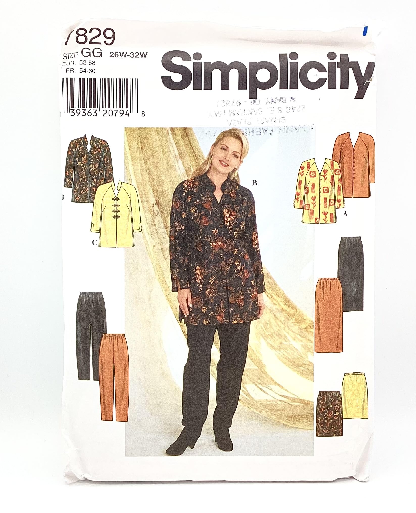 Simplicity 7829 patron pour coudre une jupe et un pantalon sur mesure