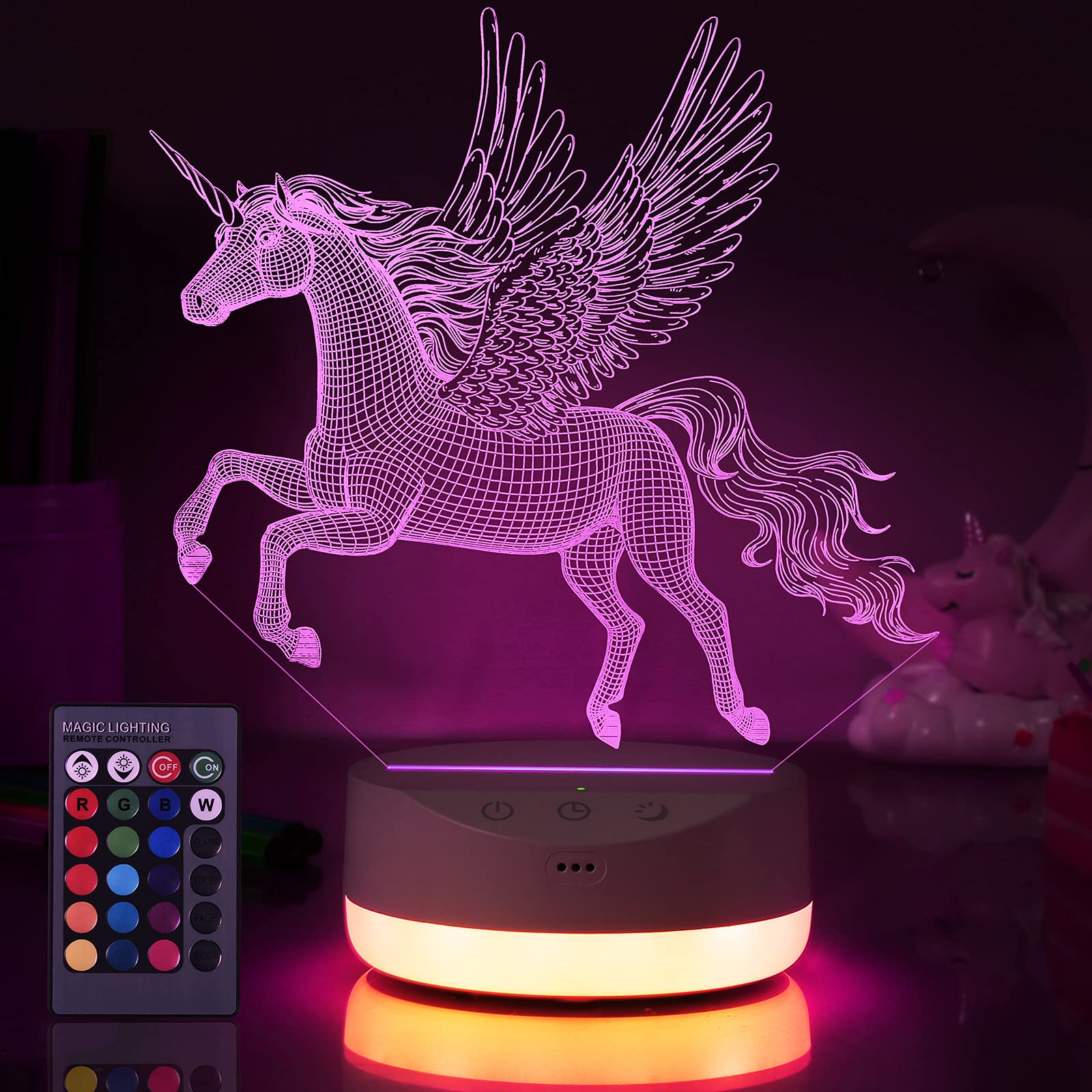 ランプ　ユニコーン　ナイトランプ リモコン付き 子供クリスマス 誕生日プレゼント ランプ ユニコーン ナイトランプ リモコン付き 子供クリスマス