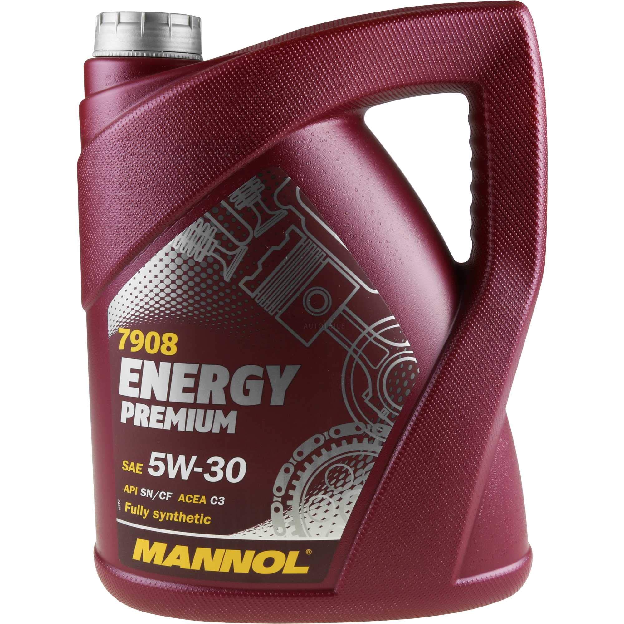 Juego de filtros Manol 5 litros de aceite de motor Energy Premium 5W-30 API SN/CF SCT Germany Filtro de aire Filtro de aceite Filtro de combustible