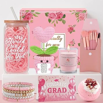 Graduation Gift for Her 2026, She Believed She Could So She Did Gifts Set | Unique Coffee Cup Inspirational Gifts for Women Girls Daughter Sister Friends Students College High School Graduation Gift
