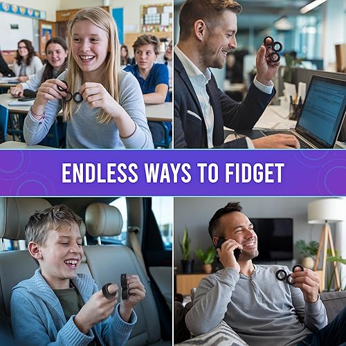 Miniatura 3 de BUNMO Relleno de cesta de Pascua para adolescentes, anillos magnéticos, juguetes para adultos, anillos magnéticos para ansiedad, rellenos de cesta