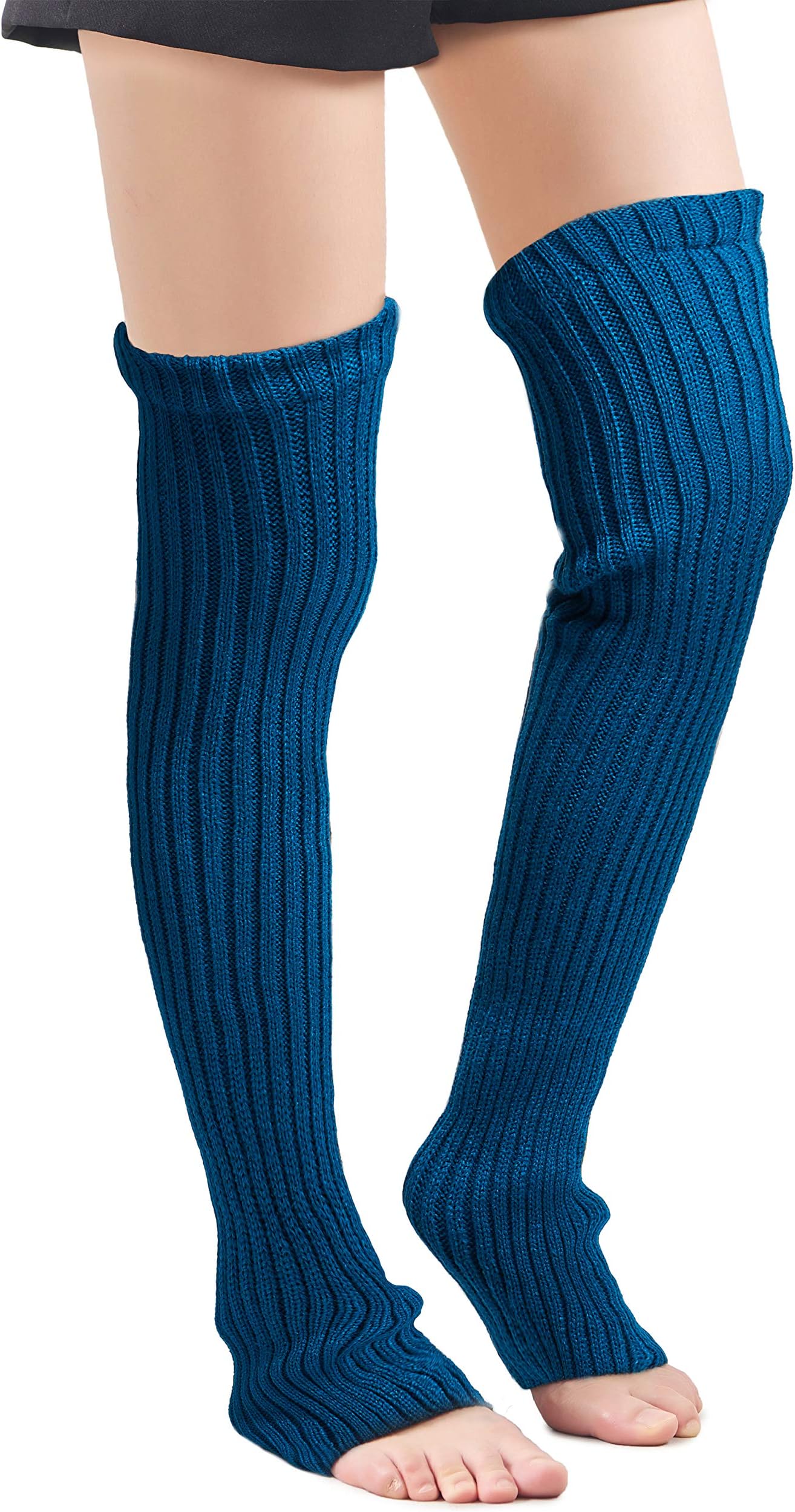 Women's Winter Over Knee High Footless Socks Knit Leg Warmers
