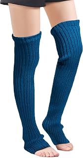 Women's Winter Over Knee High Footless Socks Knit Leg Warmers