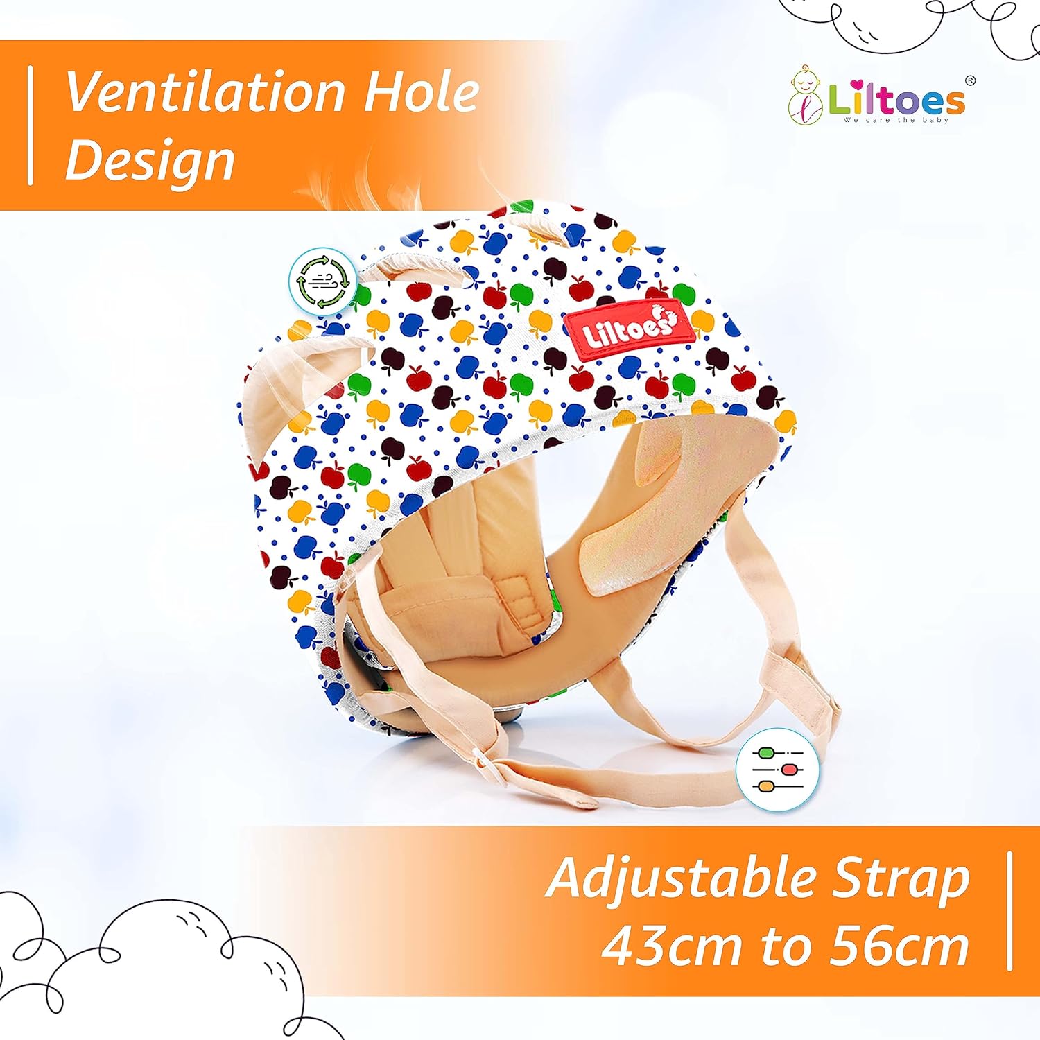 LILTOES Baby Head Protector for Safety of Kids 6M to 3 Years- Baby Safety Helmet with Proper Air Ventilation & Corner Guard Protection (Apple) 2 81qPyWCVMQL. SL1500