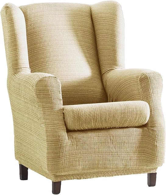 Eysa Aquiles Elastic Wing Chair, Polyester-Cotton, Beige, 37 x 29 x 5 cm