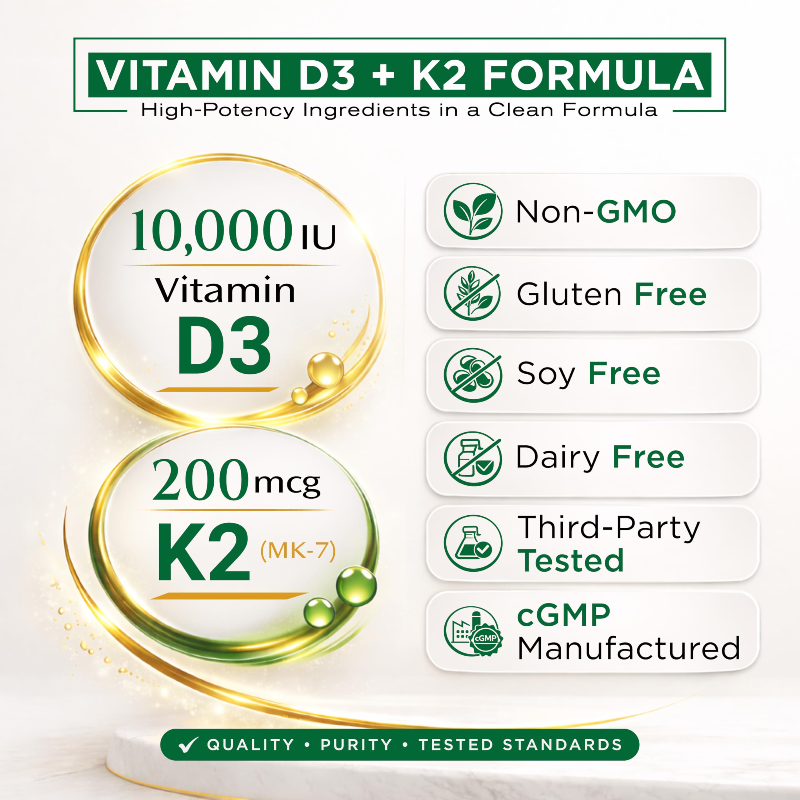 Vitamin D3 K2, 10,000 IU D3 + 200 mcg K2 MK-7, 300 Softgels — Amazon image 6