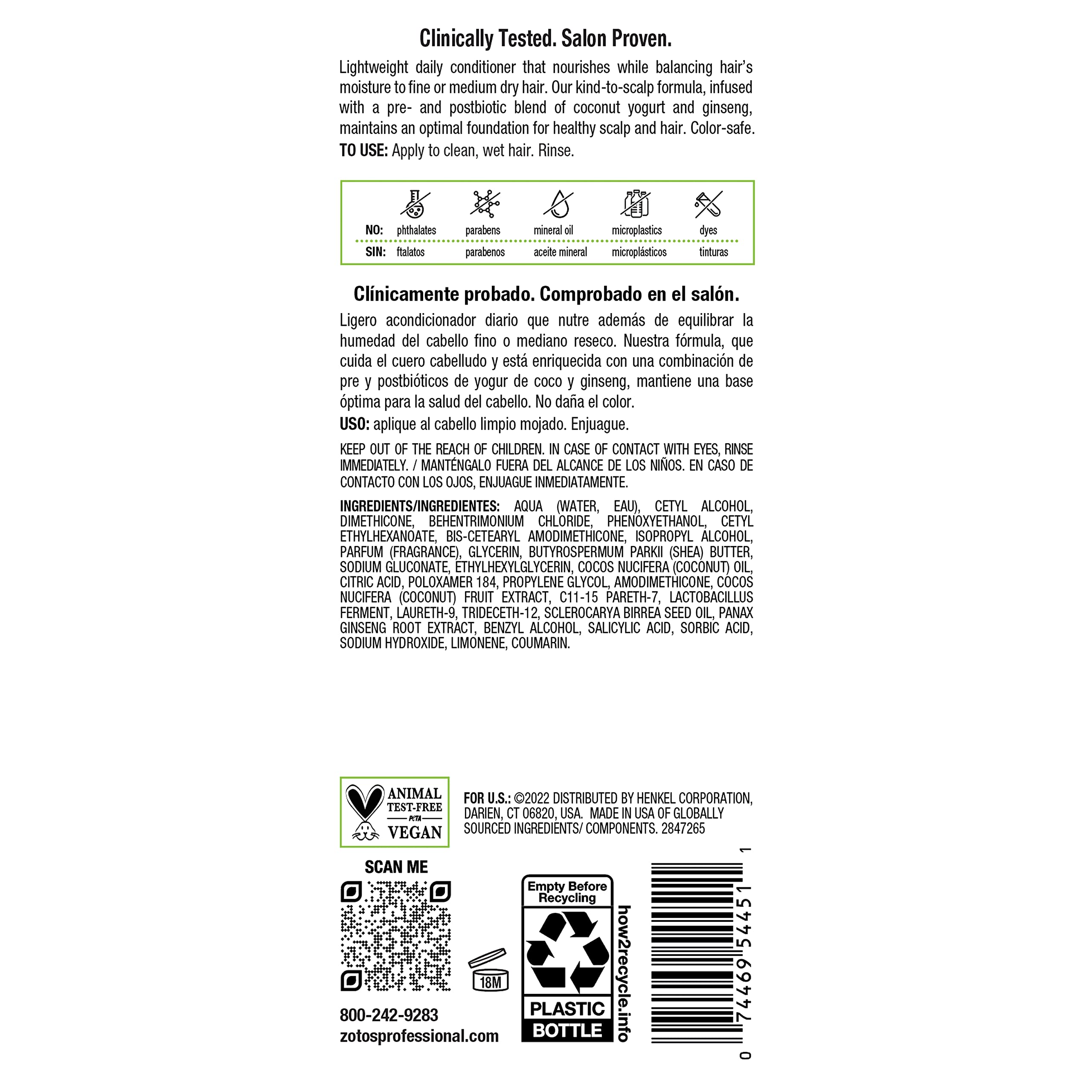 Biotera Moisturizing Conditioner | Hydrates & Moisturizes Dry, Medium, Fine Hair | Microbiome Friendly | Vegan & Animal Test Free | Paraben Free | Color-Safe