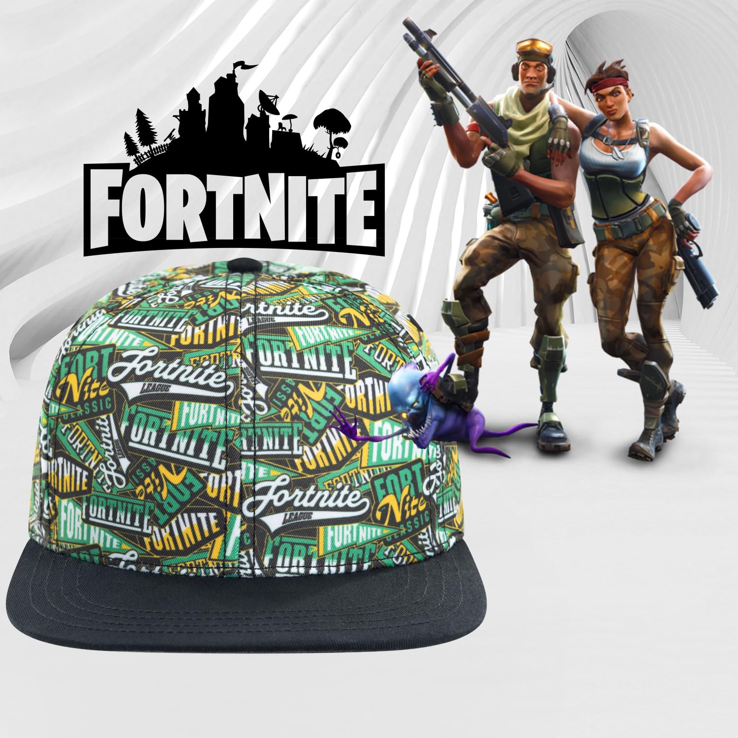 FORTNITE Baseball Cap for Boys, Quality Made Boys Hat and Fitted Cap, Flatbrim Baseball Hat with Sleek Design