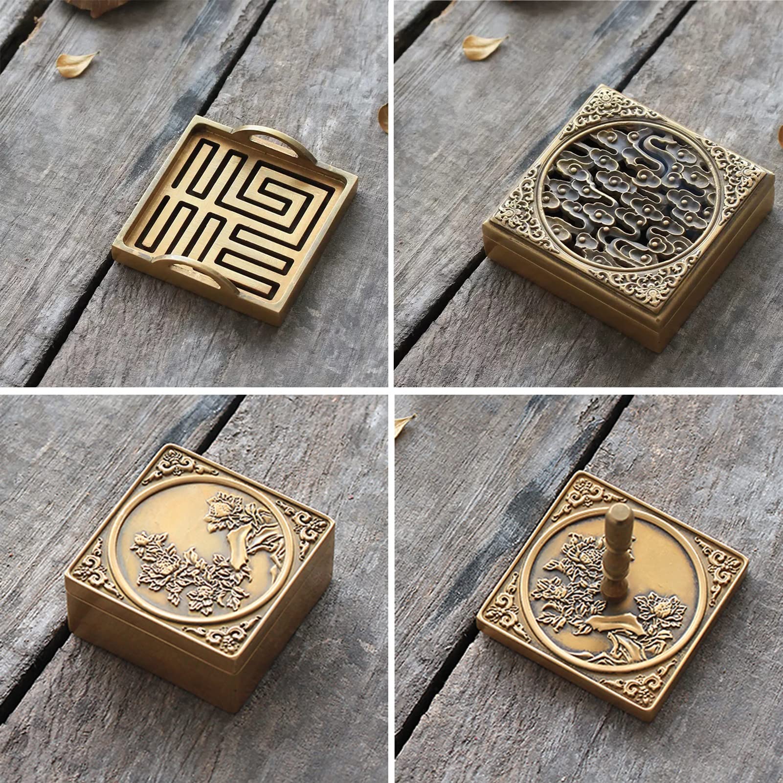 Kit de 9 Piezas para Hacer Incienso de latón, Torre de reflujo, moldes para Conos de Incienso, Juego de Herramientas para purificar el Incienso, Yoga, meditación y SPA.