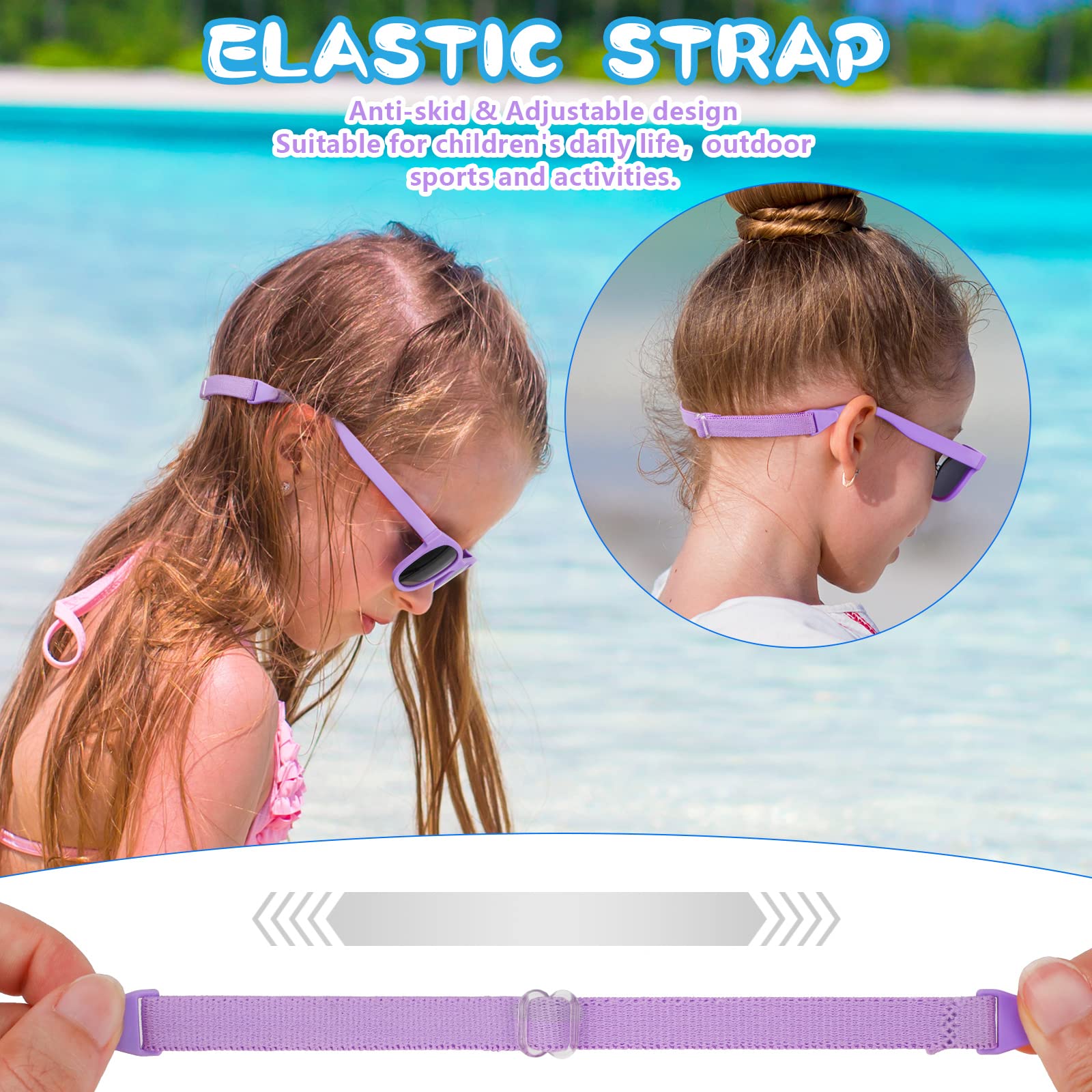 Hifot Bebè Occhiali da Sole, Protezione UV400 polarizzata Ragazza Ragazzo Occhiali da Sole, Flessibile Bambini e Bambine Occhiali da Sole - 2 a 7 Anni