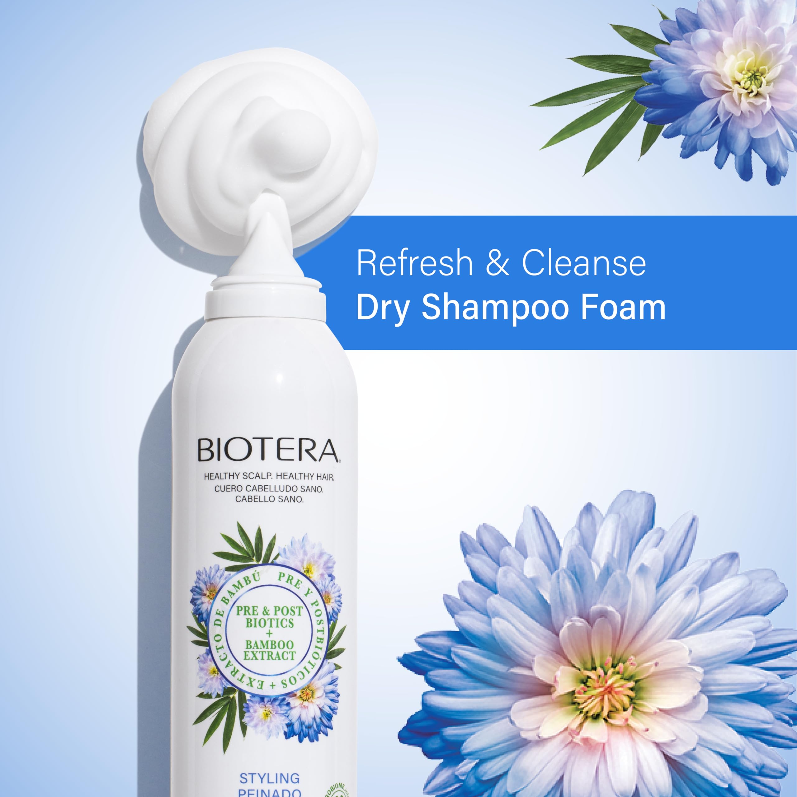 Biotera Refresh & Cleanse Dry Shampoo Foam I Oily Scalp & Hair | Vegan & Animal Test Free | Paraben Free | Color-Safe | 9 Fl Oz