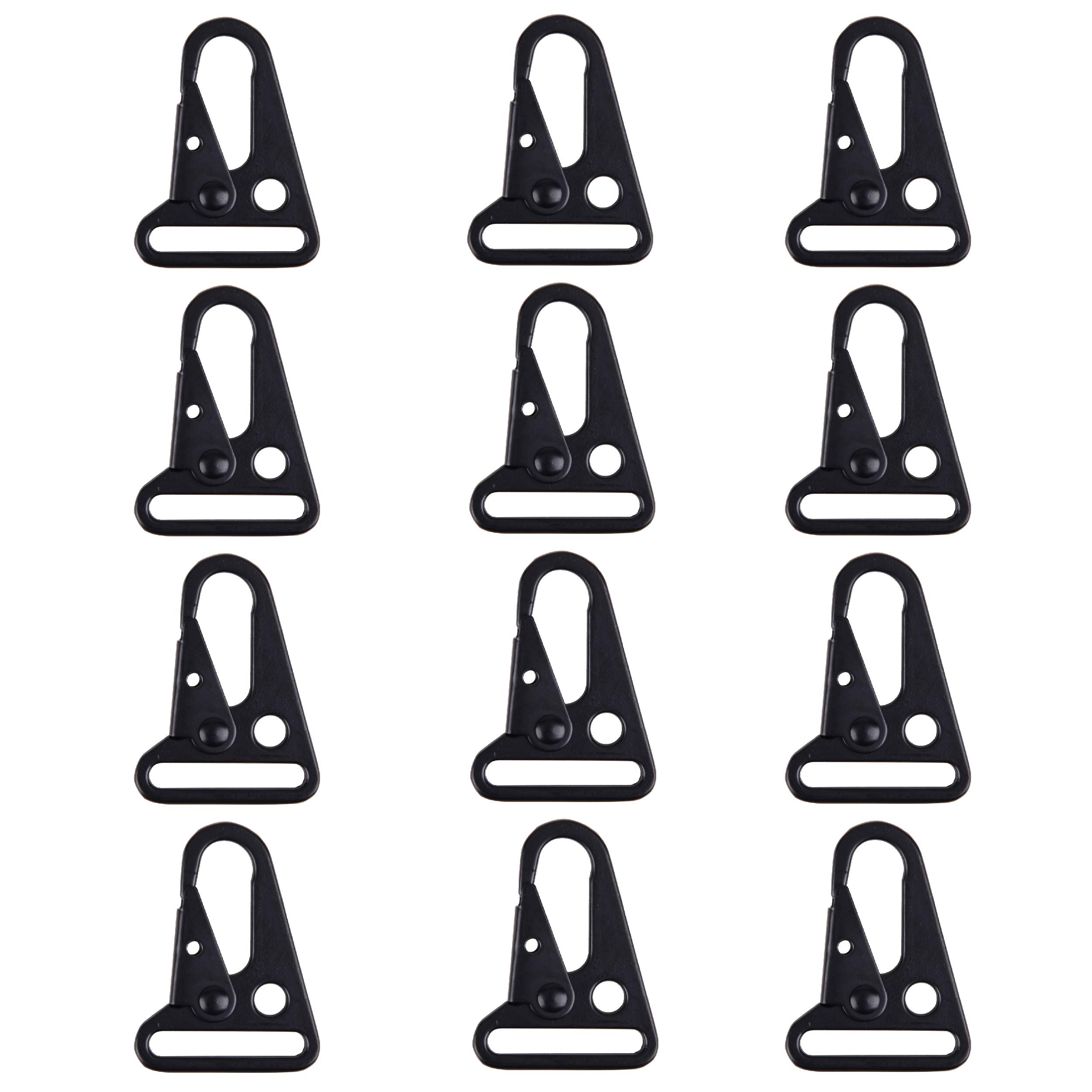 JEELADEnlarged Mouth Clips Tactical Gear Keychain Hooks Sling Clasp Carabiner Clips Buckle with Spring for Outdoor Paracord Outdoors Bag Backpack